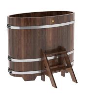 «Купель Bentwood из лиственницы овальная мореная 0,69х1,31 h-1,1» – 1