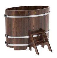 «Купель Bentwood из лиственницы овальная мореная 0,8х1,42 h-1,1» – 1