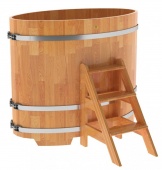 «Купель Bentwood из лиственницы овальная натуральная из сращенных ламелей 0,8х1,42 h-1,2» – 1
