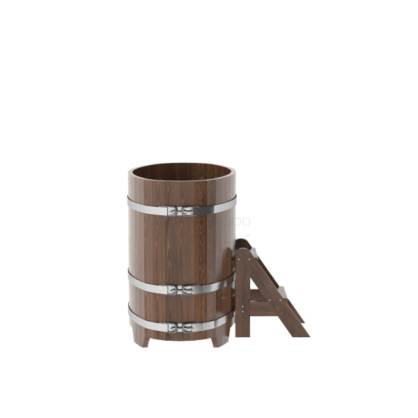 «Купель Bentwood из лиственницы овальная мореная 0,69х1,31 h-1,01» – 4