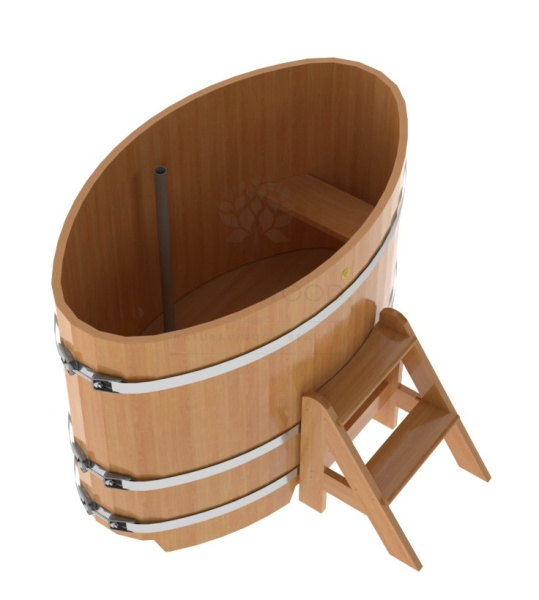«Купель Bentwood из лиственницы овальная натуральная 0,8х1,42 h-1,01» – 2