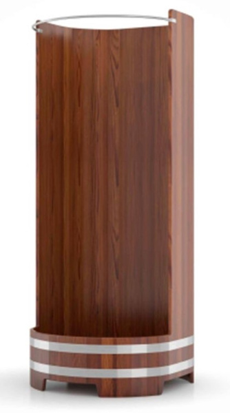 «Душевая кабина Bentwood из лиственницы мореная с держателем для шторки 0,9х0,9х2 м.1» – 4